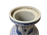Oriental Blue White People House Gathering Graphic Porcelain Art Vase GB658S
