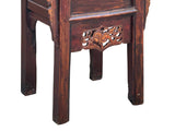 Vintage Chinese Oriental Brown Ru Yi Drawer Altar Foyer Side Table GB114S