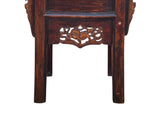 Vintage Chinese Oriental Brown Ru Yi Drawer Altar Foyer Side Table GB114S