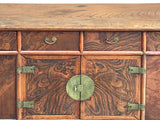 Oriental Brown Brass Hardware Drawers Accent Storage Cabinet GB115S