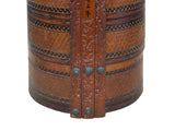 Vintage Oriental Handmade Brown Rattan Stack Basket with Handle GB122S