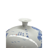 Chinese Blue White Handpaint Mountain Tree Scenery Porcelain Vase GB563S