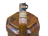 Vintage Oriental Octagonal Golden Graphic Stack Wedding Basket Display GB123S