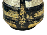 Vintage Oriental Black Golden Graphic Stack Wedding Basket Display GB131S