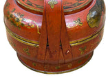 Vintage Oriental Brick Red Golden Graphic Stack Wedding Basket Display GB130S