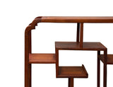 Chinese Brown Rectangular Table Top Layers Curio Display Stand GB713S
