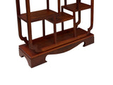 Chinese Brown Rectangular Table Top Layers Curio Display Stand GB713S