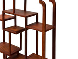 Chinese Brown Rectangular Table Top Layers Curio Display Stand GB713S