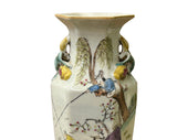 Chinese Scenery Graphic Hexagonal White Porcelain Art Vase GB660S