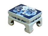 Chinese Blue White Miniature Porcelain Scenery Graphic Stand Display ws5061S