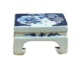 Chinese Blue White Miniature Porcelain Scenery Graphic Stand Display ws5061S