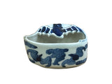 Tiny Small Blue White Oriental Bats Graphic Porcelain Container ws5059S