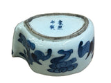 Tiny Small Blue White Oriental Bats Graphic Porcelain Container ws5059S