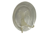 Clear Glass Back Relief Carved Horse Round Display Disc GB797S