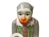 Vintage Oriental Gray Base Color Monkey Reading Book Ceramic Art Figure ws4404S