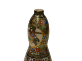 Vintage Asian Gourd Shape Artistic Intricate Graphic Porcelain Mini Vase Art GB701S