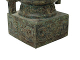 Vintage Style Ancient Ritual Bronze Vessel Display Art GB698S