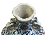 Chinese Blue White Porcelain MoonFlask Scenery Graphic Art Vase ws5022S