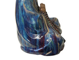 Fine Chinese Shiwan-Style Ceramic Luohan Amitabha in Deep Sea Glaze GB653S