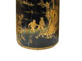 Vintage Chinese Export Black Lacquer Canister Urn Display Art ws4954S