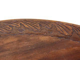 Vintage Carved Solid Wood Dragon Round Plant Stand Display Accent Table ws5034S
