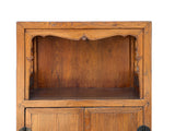 Vintage Light Brown Open Display Alcove Storage Cabinet ws4945S