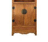 Vintage Light Brown Open Display Alcove Storage Cabinet ws4945S