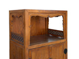 Vintage Light Brown Open Display Alcove Storage Cabinet ws4945S