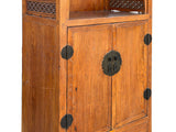 Vintage Light Brown Open Display Alcove Storage Cabinet ws4945S