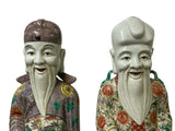 Chinese Canton Color Mixed Feng Shui Fok, Lok, Sau Figure Set ws4915S
