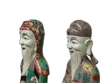 Chinese Canton Color Mixed Feng Shui Fok, Lok, Sau Figure Set ws4915S