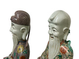 Chinese Canton Color Mixed Feng Shui Fok, Lok, Sau Figure Set ws4915S