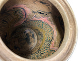 Vintage Historic Treasure Dragon Theme Beige Base Ceramic Pot Vase JK200S