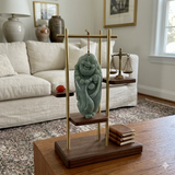 Jade Pendant Light Green Happy Buddha, Laughing Buddha Figure n453S