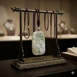 Jade Pendant Pixiu Spiral On Money Wave Koi Fish Longevity Peach k331NS