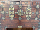 Vintage Korean Style Accent Storage Cabinet Metal Hardware Detail ws4514S