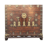 Vintage Korean Style Accent Storage Cabinet Metal Hardware Detail ws4514S