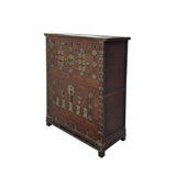 Vintage Korean Style Accent Storage Cabinet Metal Hardware Detail ws4514S