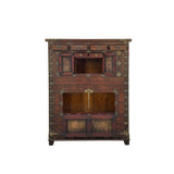 Vintage Korean Style Accent Storage Cabinet Metal Hardware Detail ws4514S