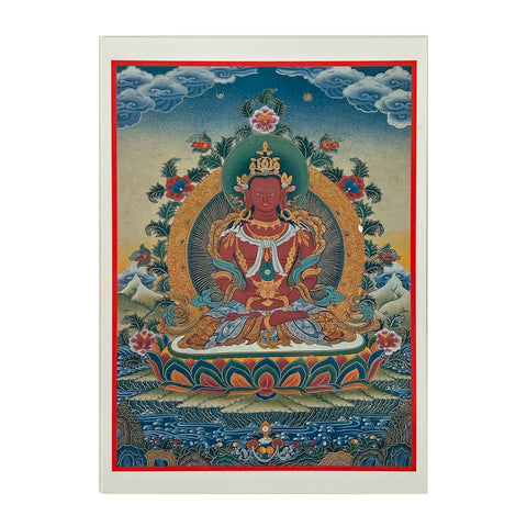 Tibetan Infinite Life Buddha 長量佛 Thangka Card TBS504