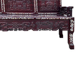 Vintage Chinese Oriental Rosewood Mother of Pearl Long Bench Chaise ws4669S