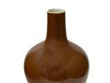 Small brown glazed bottle vase