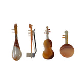 Natural Agate Gemstone Musical Instrument Mini Sculpture Set