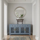 Oriental Brown Stain Tall Legs Rectangular Display Easel Stand Table GB261S