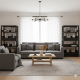 Oriental Black Fretwork Accent Bookcase Display Cabinet Etagere ws4737S