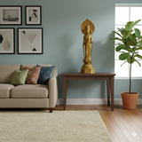 Oriental Metal Bronze Kannon Guan Yin Bodhisattva Holding Lotus Statue GB152S