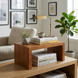 Oriental Simple Rustic Raw Wood Rectangular Table Stand cs2373-2S