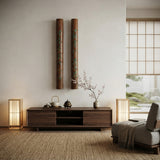 Pair Chinese Green Calligraphy Writing Engraved Bamboo Wall Panels ws3551S
