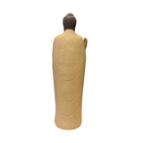 Chinese Tan Ceramic Standing Amitabha Shakyamuni Buddha Statue ws3054S