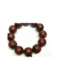 Chinese Rosewood Lotus Petal Carved Beads Hand Rosary Praying Bracelet ws4695S
